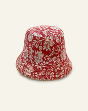 Load image into Gallery viewer, Red Floral Bucket Hat

