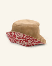 Load image into Gallery viewer, Red Floral Bucket Hat
